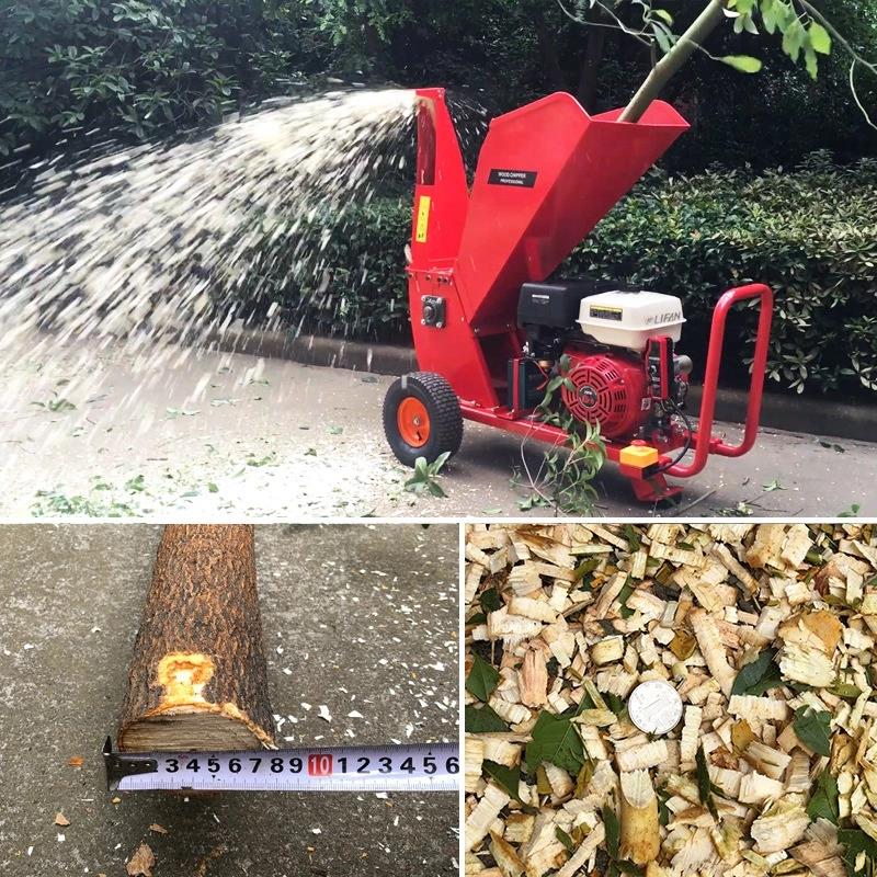 Gasoline engine branch chipper  